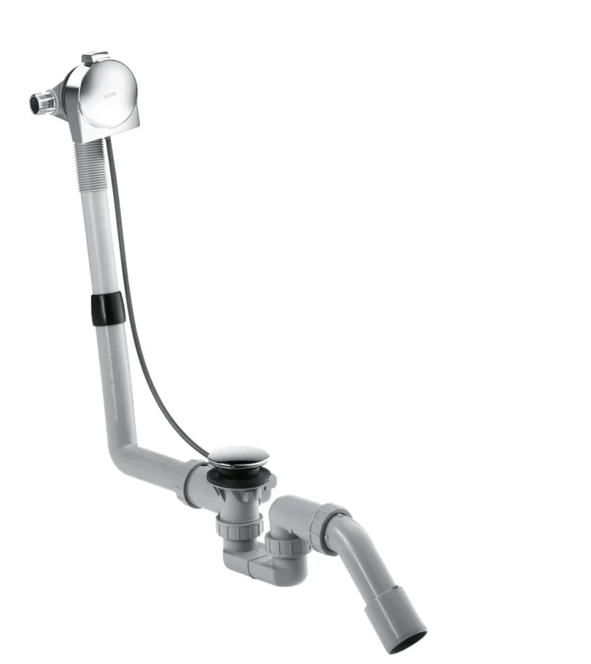 Axor Complete Set For Exafill S Bath Filler With Waste And Overflow Set For Standard Bathtubs Brushed Brass product image - Image 1