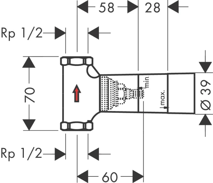 Hansgrohe Basic Set For Conc.valve Ceramic Dn15 detail view - Image 3
