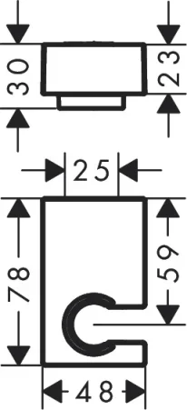 Hansgrohe Porter E Shower Holder Bbc Brushed Black Chrome detail view - Image 2