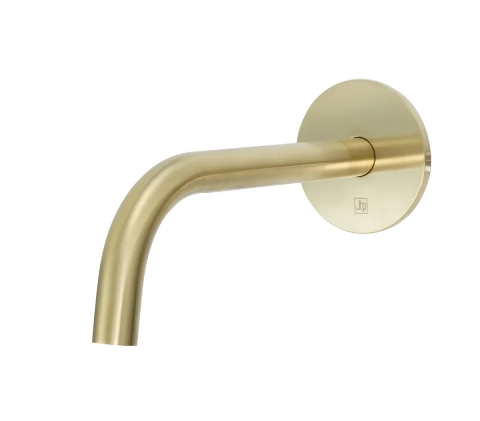 Just Taps Vos Slim Basin Spout 250mm Brushed Brass product image - Image 1
