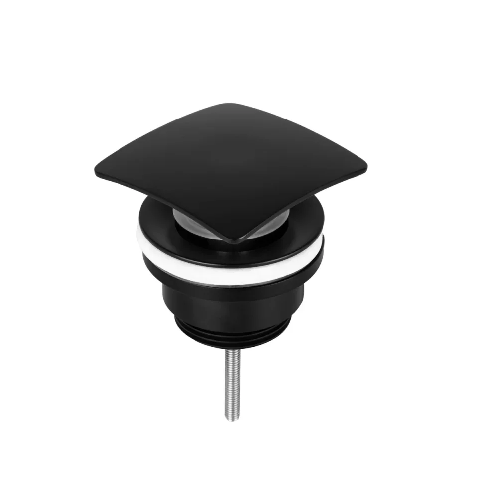 Just Taps Hix Basin Waste Universal Slotted And Unslotted Matt Black product image - Image 1