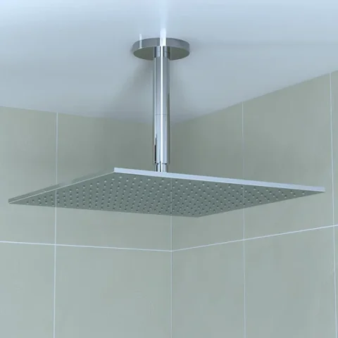 Crosswater Zion Shower Head 200mm Chrome detail view - Image 2