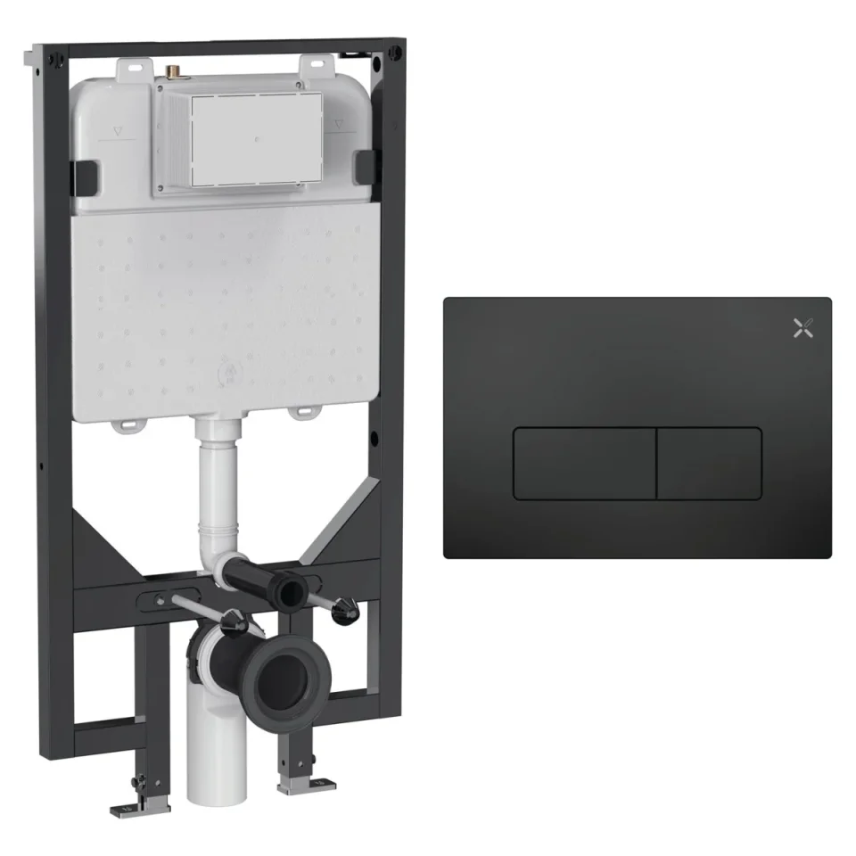 Crosswater Mpro Cistern Set 1 Matt Black product image - Image 1