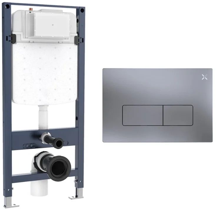 Crosswater Mpro Frame Set 1 Brushed Nickel product image - Image 1