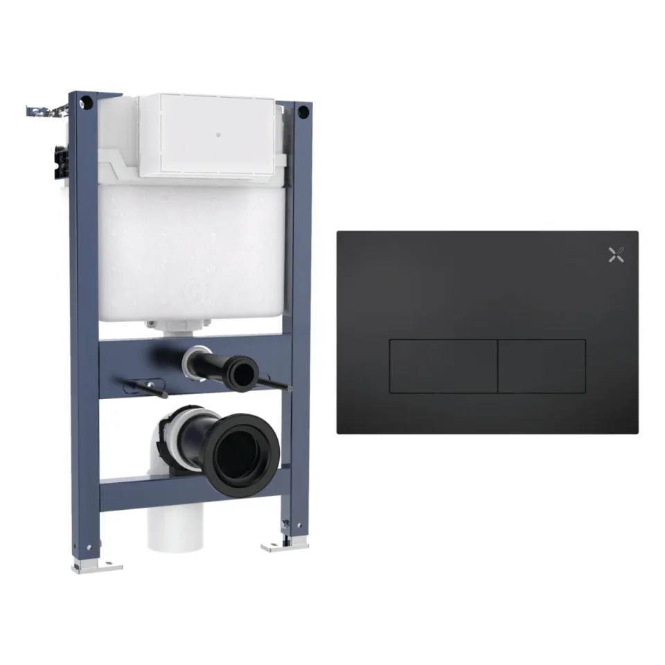 Crosswater Mpro Stainless Steel Frame Set 1 Matt Black product image - Image 1