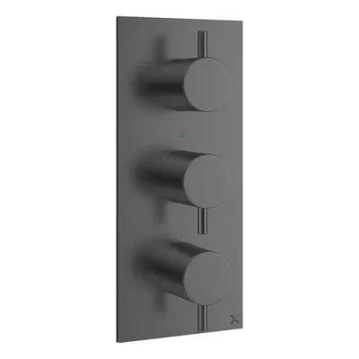 Crosswater Mpro 3 Handle Shower Bath Handset Etched Trimset Portrait Slate