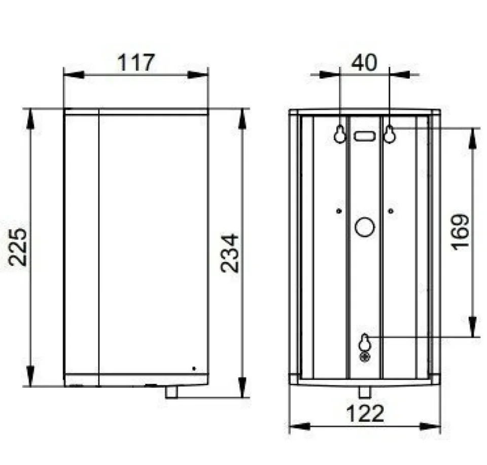 Keuco Plan Touchless Sanitiser Dispenser Chrome Plated / Anthracite detail view - Image 4