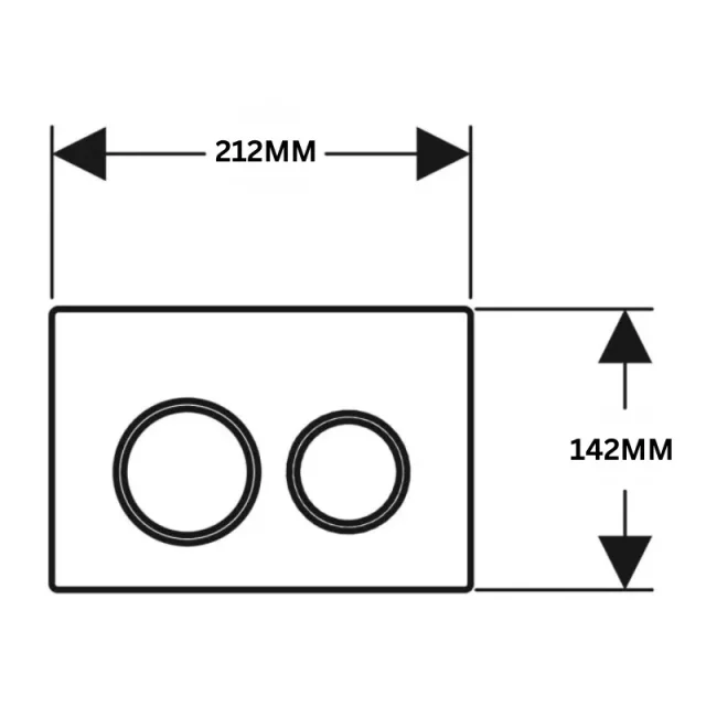 Geberit 115.240.km.1 Kappa21 F/ Plate Blk/cp/blk detail view - Image 2
