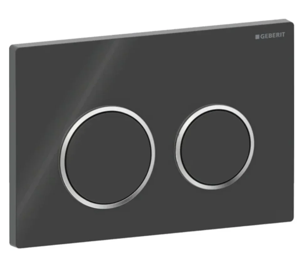 Geberit 115.240.km.1 Kappa21 F/ Plate Blk/cp/blk detail view - Image 3