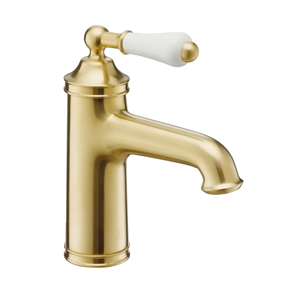 Just Taps Grosvenor Lever Basin Mixer Brushed Brass product image - Image 1