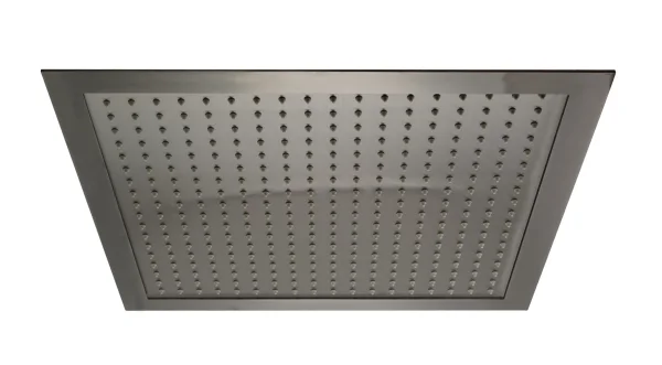 Just Taps Hix Shower Head 400mm Brushed Black
