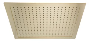 Just Taps Hix Square Shower Head 400mm Brushed Brass