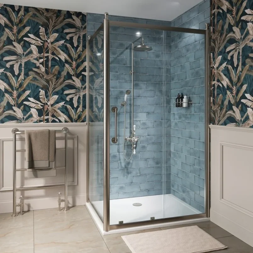Burlington Classique Sliding Door 1400 Brushed Nickel product image - Image 1