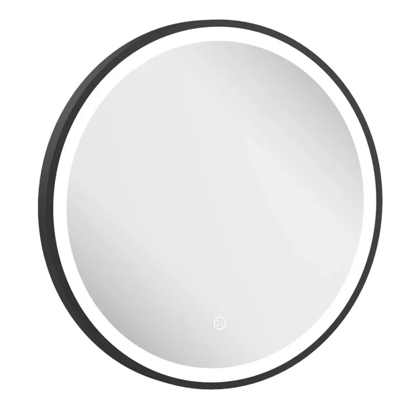 Crosswater Infinity Illuminated Mirror 500 Matt Black product image - Image 1