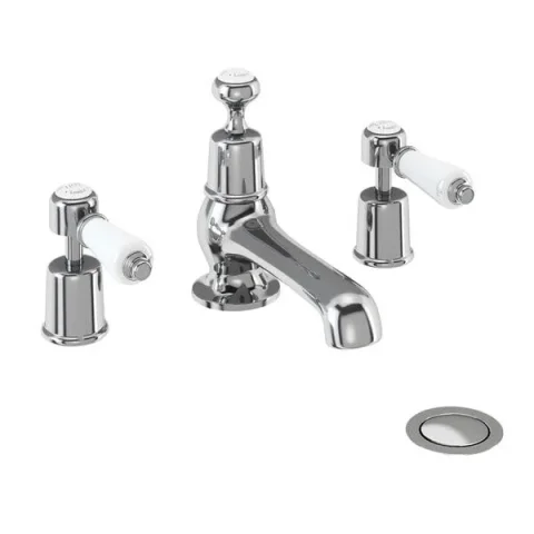 Burlington Quarter Turn 3th Tap With Pop Chrome product image - Image 1