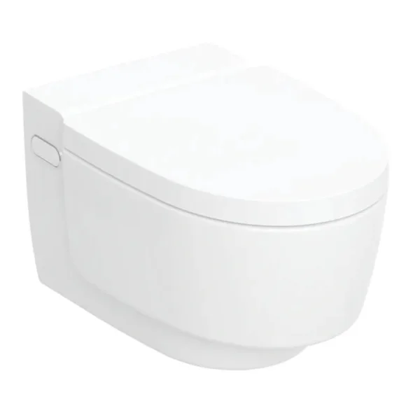 Geberit Aquaclean Mera Comfort Wc Complete Solution Wall Hung Pan & Seat With White Cover Detail