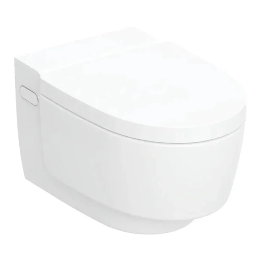 Geberit Aquaclean Mera Comfort Wc Complete Solution Wall Hung Pan & Seat With White Cover Detail product image - Image 1