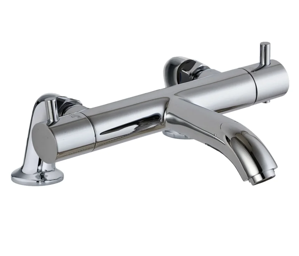 Just Taps Florence Thermostatic Bath Filler Deck Mounted Chrome product image - Image 1