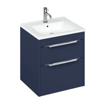 Britton Shoreditch Double Drawer Unit 550mm Matt Blue product image - Image 1