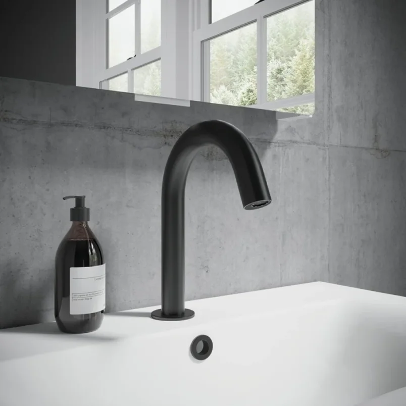 Crosswater Mpro Basin Spout Deck Mounted Sensor Matt Black product image - Image 1