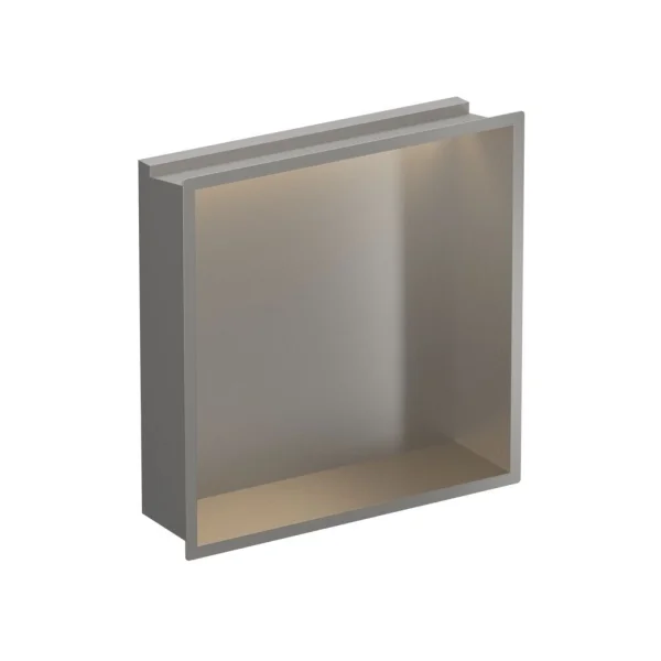 Crosswater Niches 305 X 305mm X 80mm With Led Light Strip Brushed Stainless