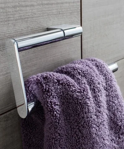 Crosswater Mpro Towel Ring Chrome detail view - Image 3