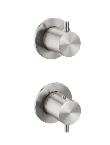 Just Taps Inox Modular 2 Handle 2 Outlet Thermostatic Shower Valve