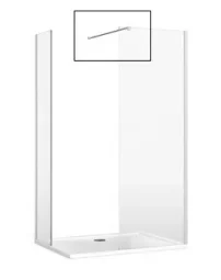 Burlington Glass Wall Brace Chrome product image - Image 1