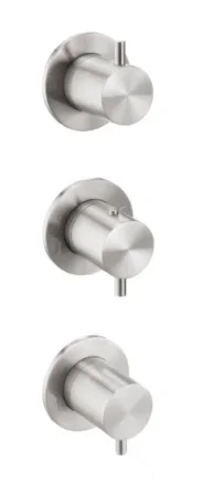 Just Taps Inox Modular 3 Handle 3 Outlet Thermostatic Shower Valve