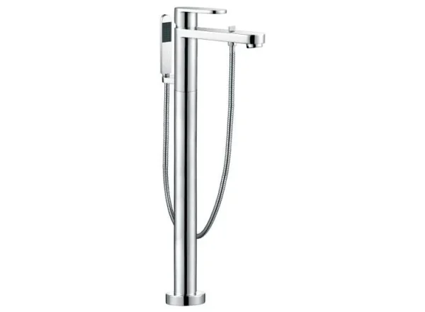 Vado Life Bath Shower Mixer With Shower Kit Single Lever Floor Mounted detail view - Image 2