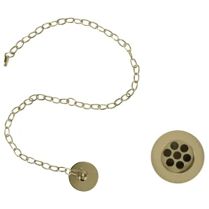 Burlington Basin Waste Plug & Chain Slotted Gold