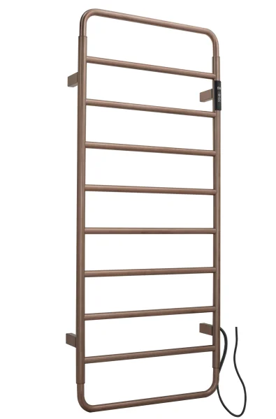Just Taps Aero Electric Towel Radiator 1130 Stainless Brushed Bronze