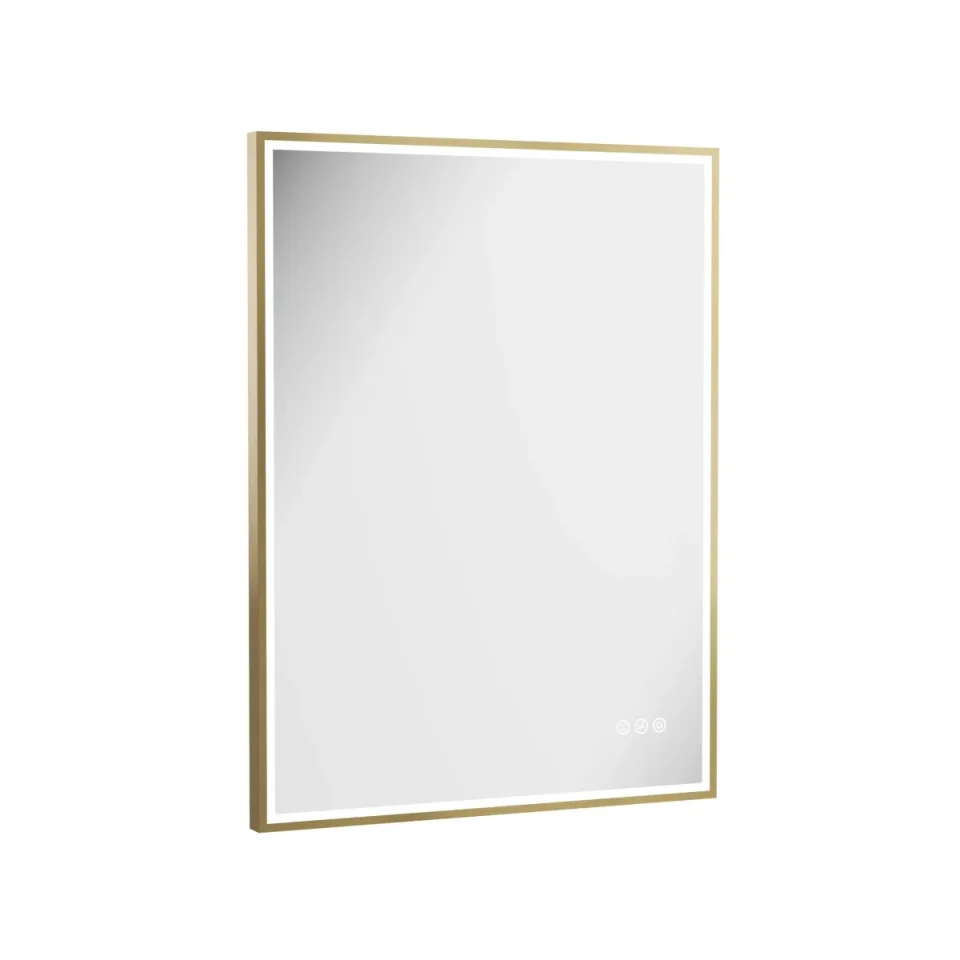 Crosswater MPRO Lit Mirror 600 x 800mm Brushed Brass product image - Image 1