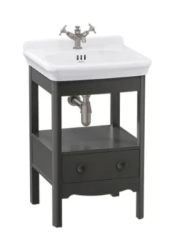 Burlington Guild Floor Standing Vanity 560mm Ashbee Grey C/w Handles product image - Image 1