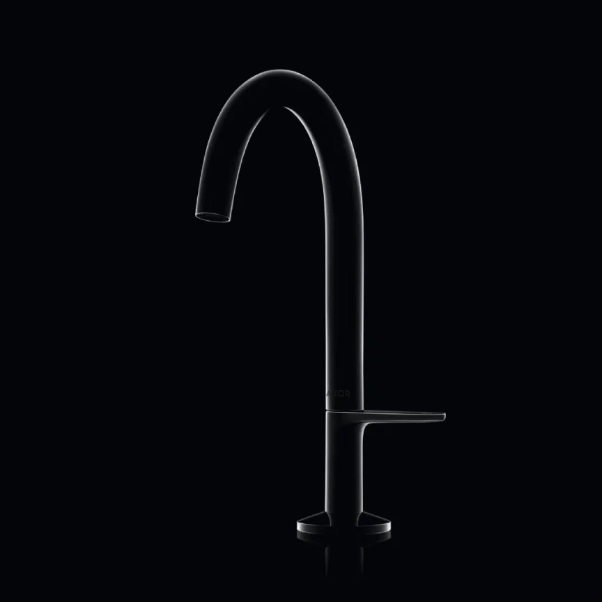 Axor One Basin Mixer Select 170 With Push-open Waste Set Brushed Brass detail view - Image 3