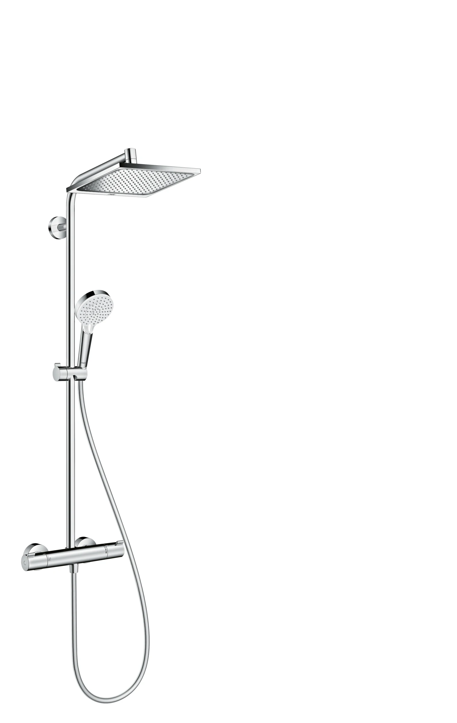 Hansgrohe Crometta E Showerpipe 240 1jet With Thermostatic Shower Mixer Chrome