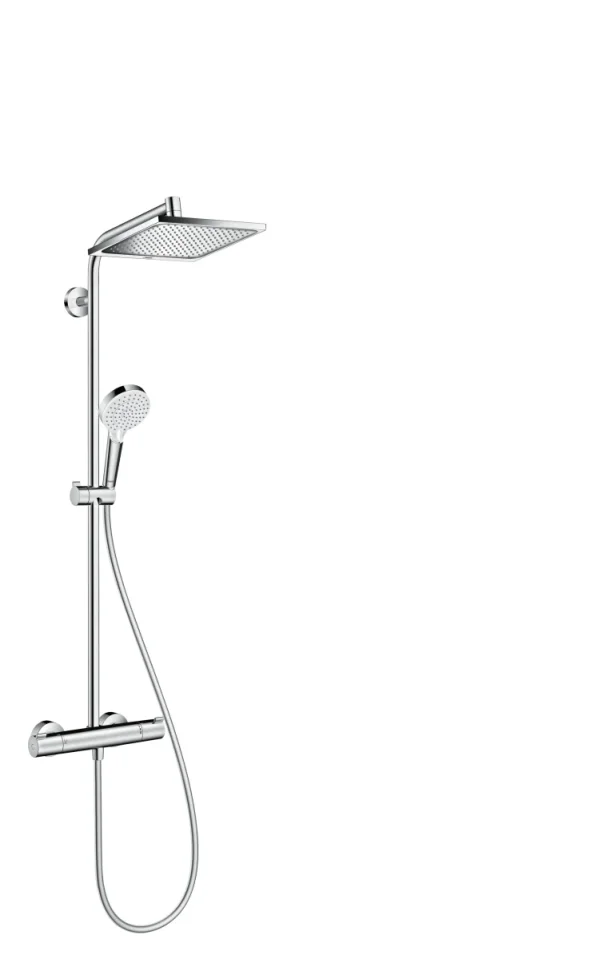 Hansgrohe Crometta E 240 Showerpipe Chrome Chrome product image - Image 1