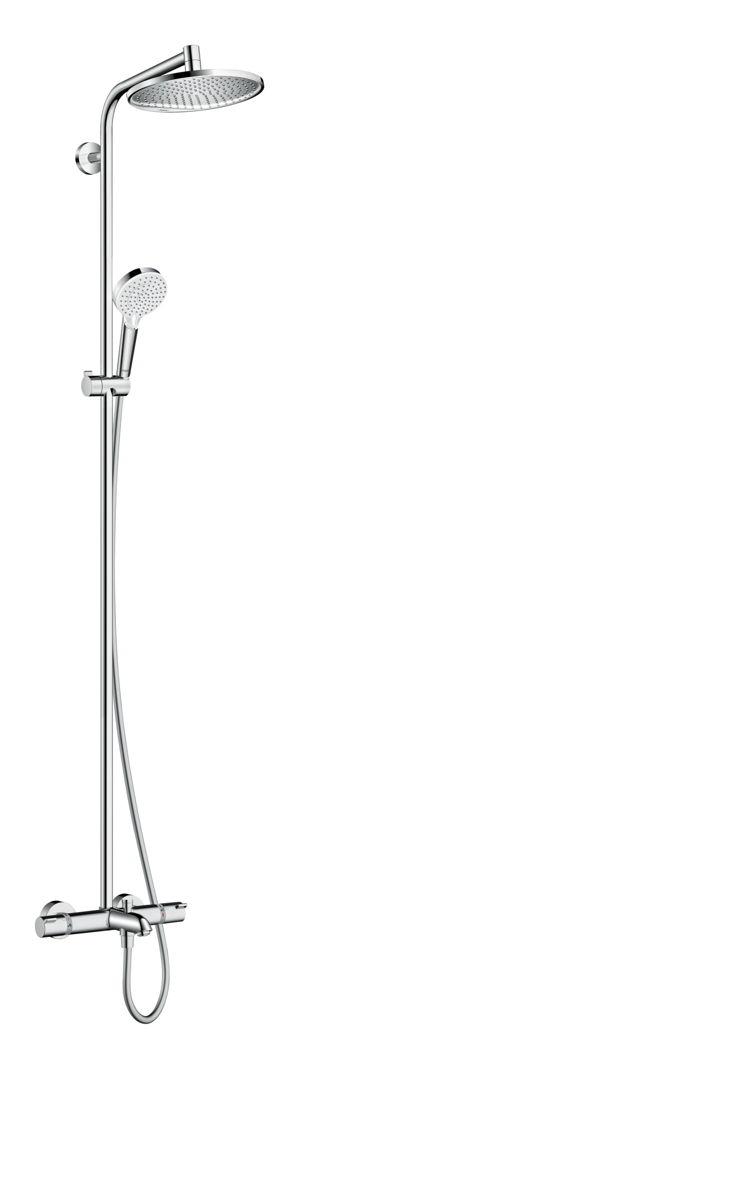 Hansgrohe Crometta S Showerpipe 240 1jet With Thermostatic Bath Mixer Chrome