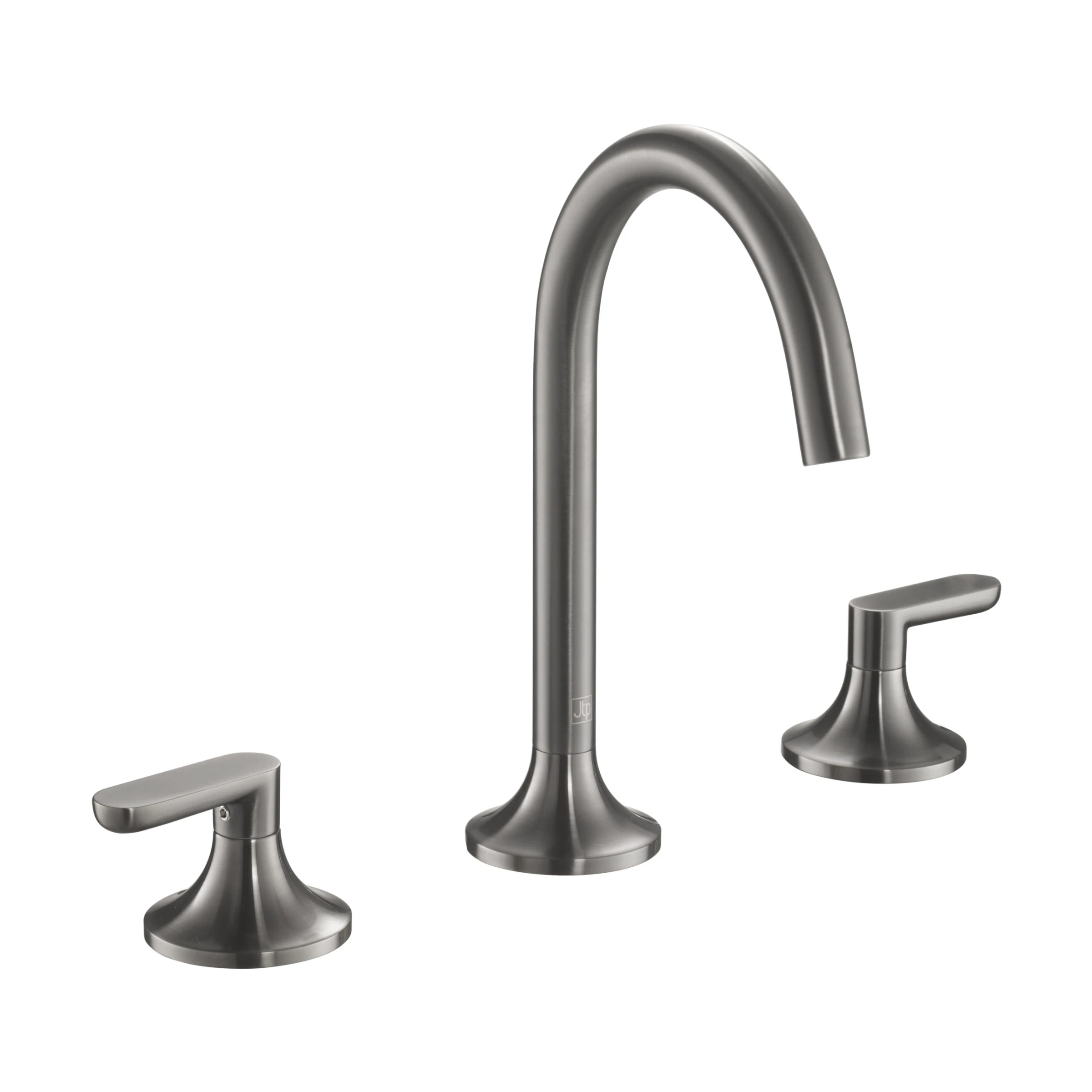 Just Taps Kono 3 Hole Deck Mounted Basin Mixer (both Handles Included) Brushed Black