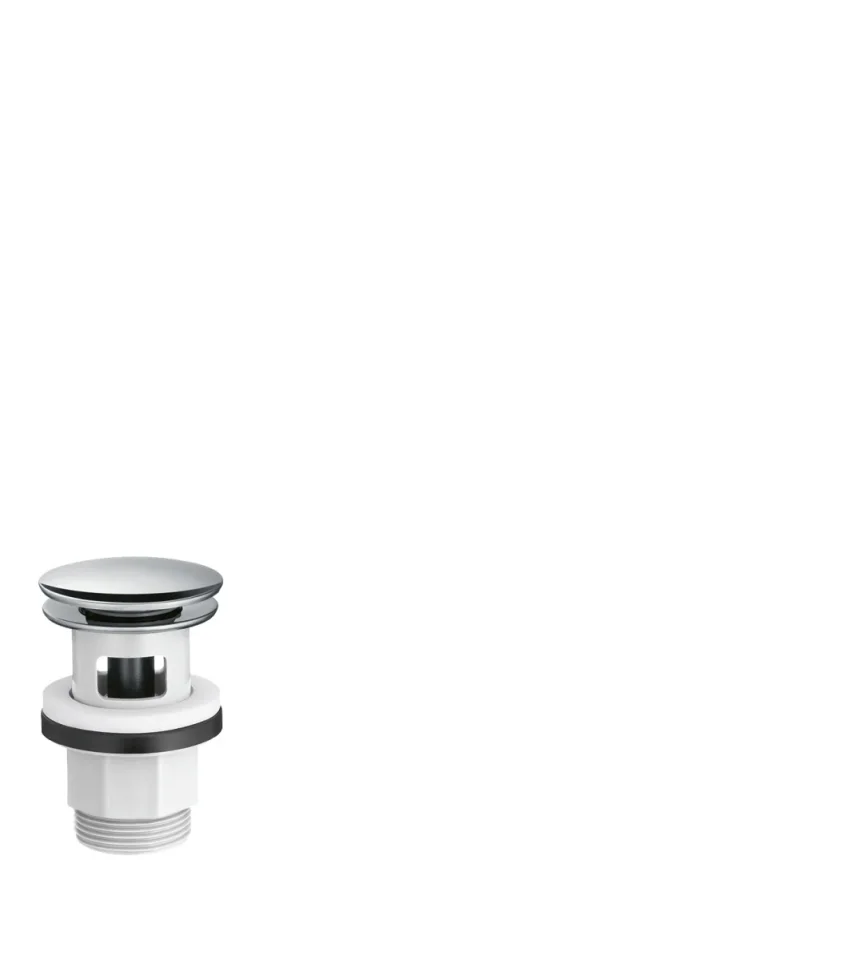 Hansgrohe Basin Waste Push Open Plasticchrome product image - Image 1