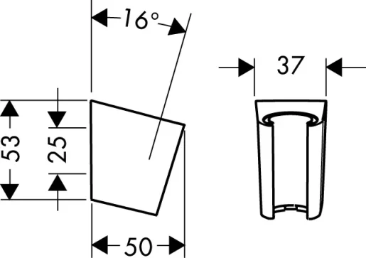 Hansgrohe Porter's Shower Support Bbc Brushed Black Chrome detail view - Image 2