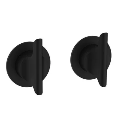 Crosswater Module Foile 2 Handle Set Matt Black detail view - Image 2