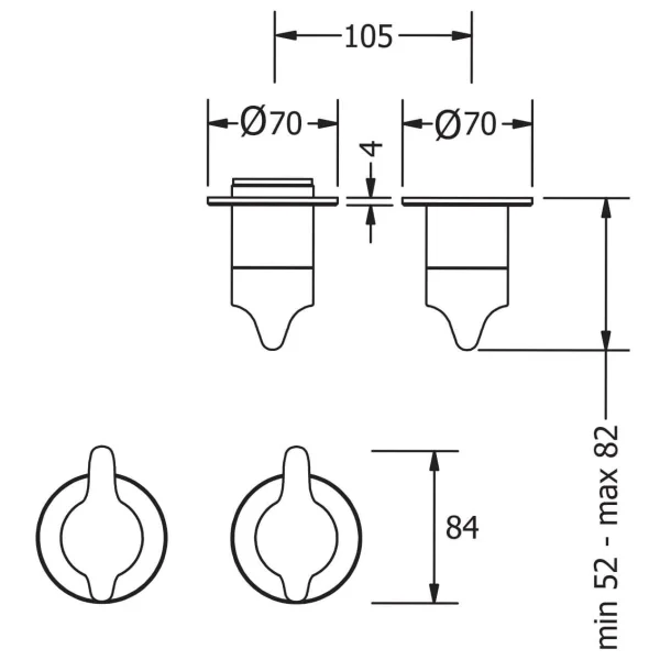 Crosswater Module Foile 2 Handle Set Matt Black