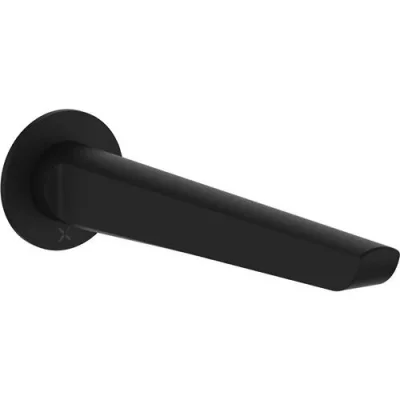 Crosswater Foile Bath Spout Matt Black detail view - Image 2