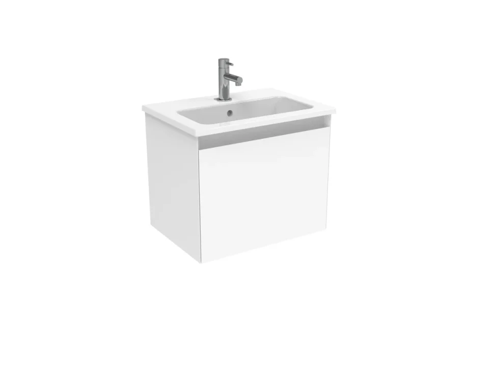 Saneux Uni 50cm 1 Drawer Wall Mounted Unit - Matte White product image - Image 1