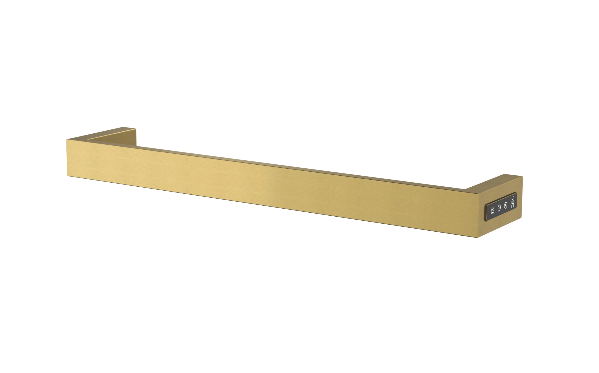 Just Taps Zen Electric Towel Radiator 600 Brushed Brass