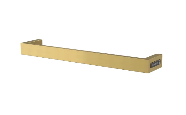 Just Taps Zen Electric Towel Radiator 600 Brushed Brass