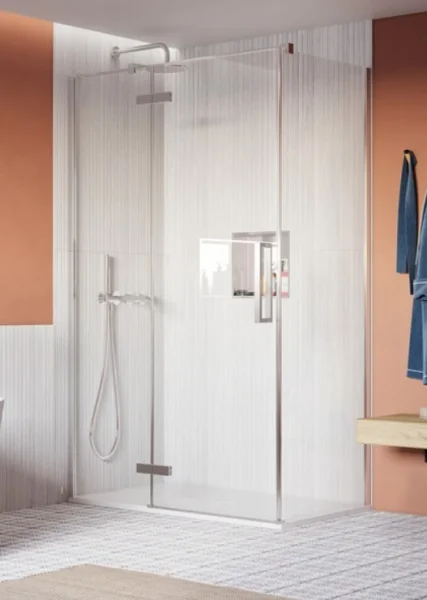 Crosswater Asura 800mm Side Panel for Soft Close Hinged Door Chrome