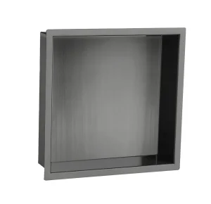 Just Taps Kono Brushed Black Shower Niche 500 X 300mm Brushed Black