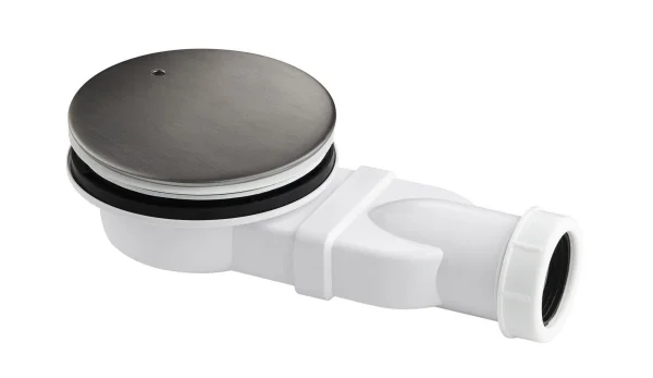 Just Taps Kono Slim Shower Waste Brushed Black